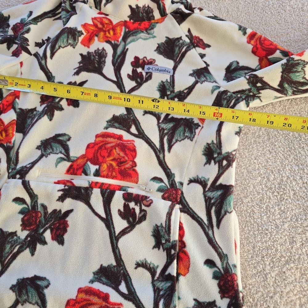 Columbia Ali Peak Hooded Fleece All-Over Floral Print Cowl Neck Sz M Boho-chic - Picture 11 of 13